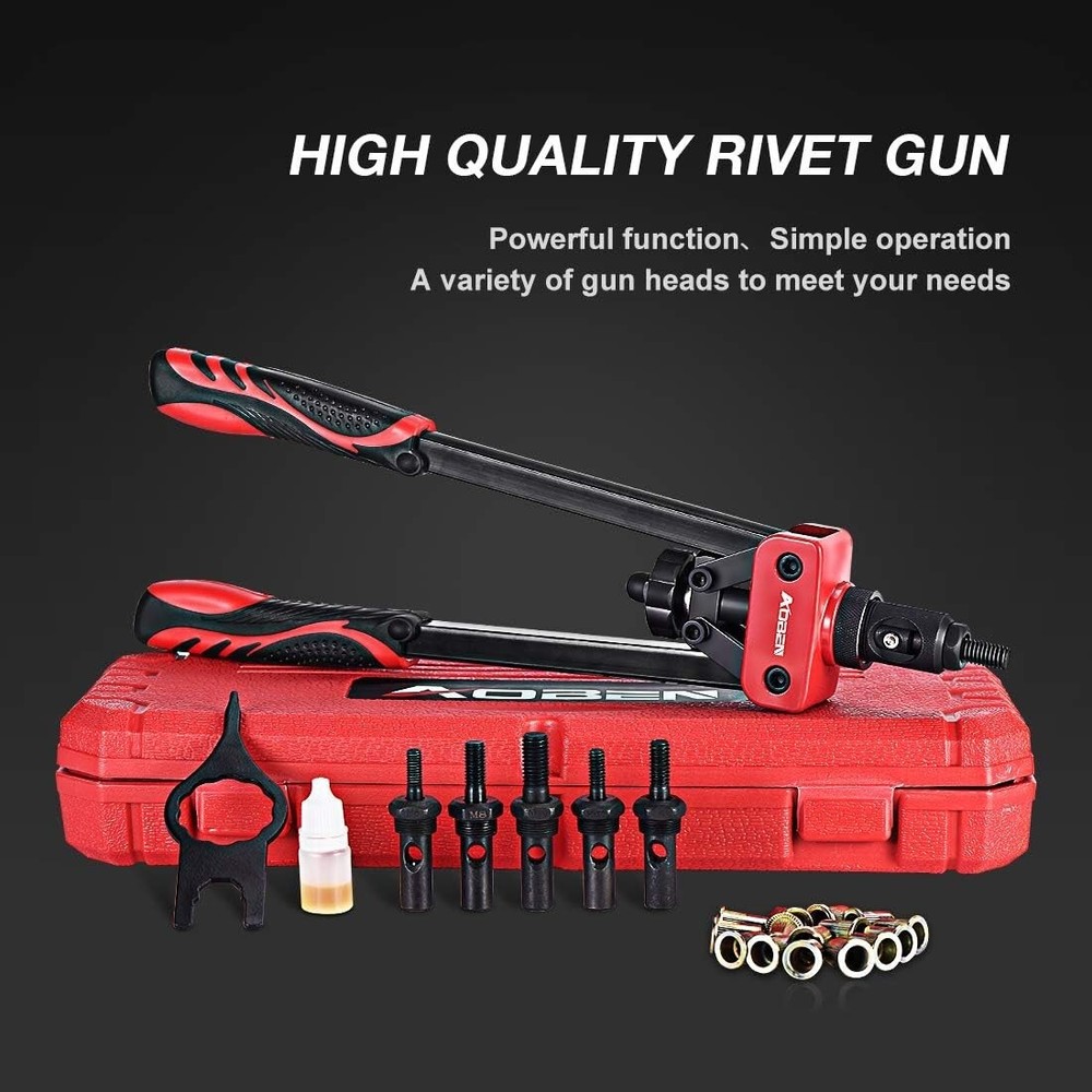 14" Rivet Nut Tool Professional Hand Rivet Nut Setter Kit Mandrels 90pcs Rivnuts