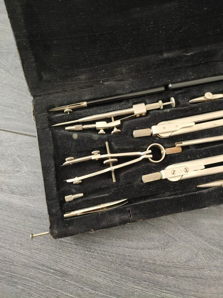 Vintage USSR Drafting tool Set Technical Instruments drawing instruments