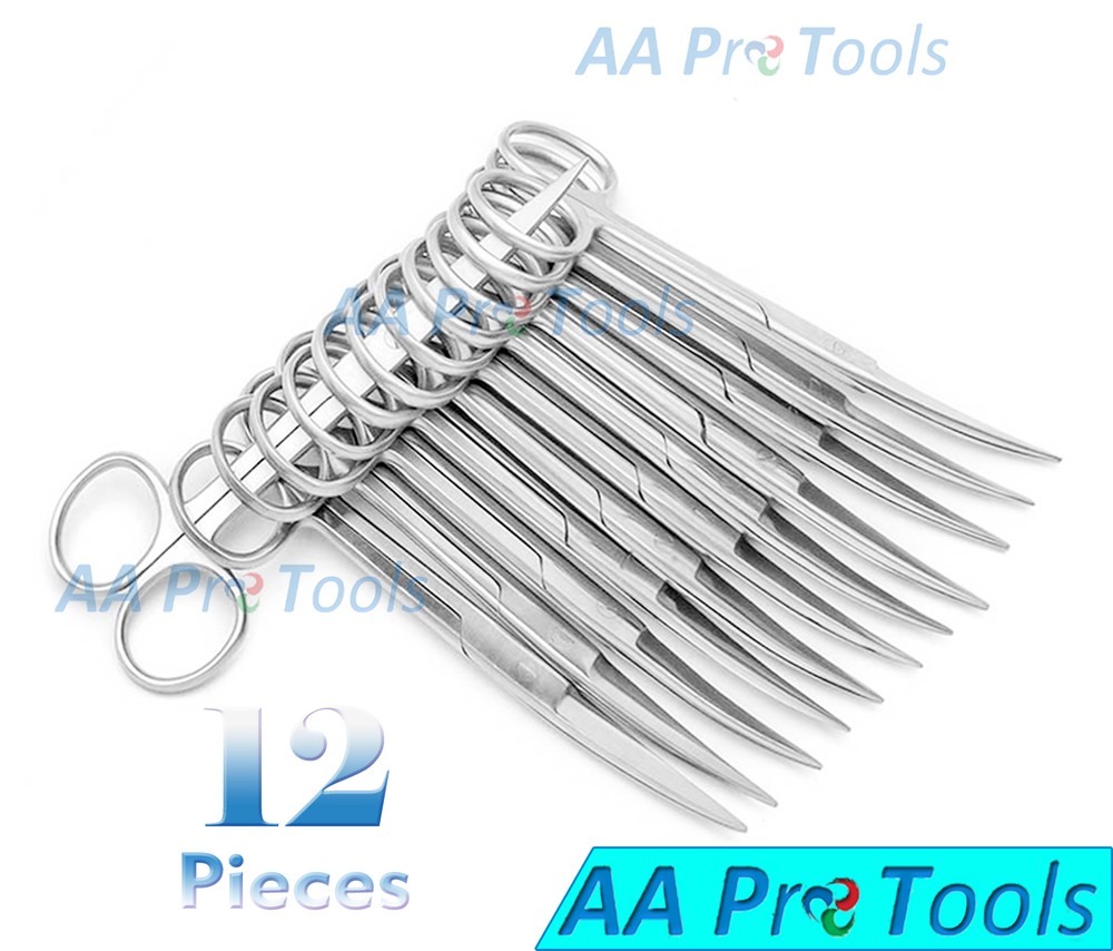 Operating Scissors 14cm Curved Sharp-Sharp Points Surgical Instruments 12-pack
