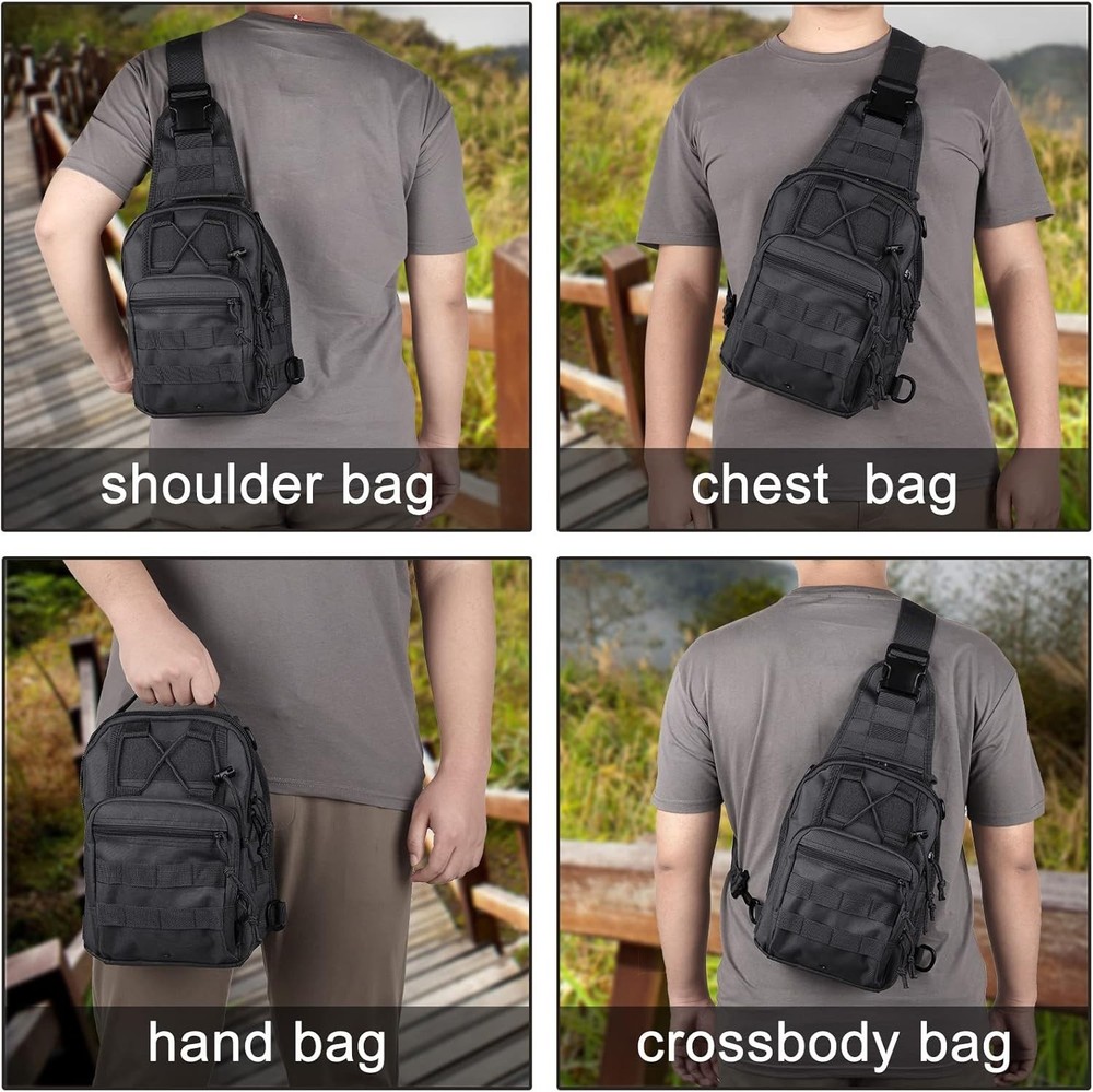 Compact and Versatile Tactical Sling Backpack - Perfect for School, Travel, Work