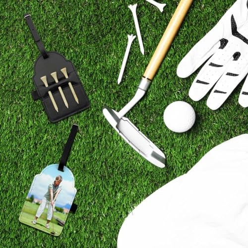 Sublimation Blank Golf Tee Holders with Golf Tees, Potable PU Leather Golf 4