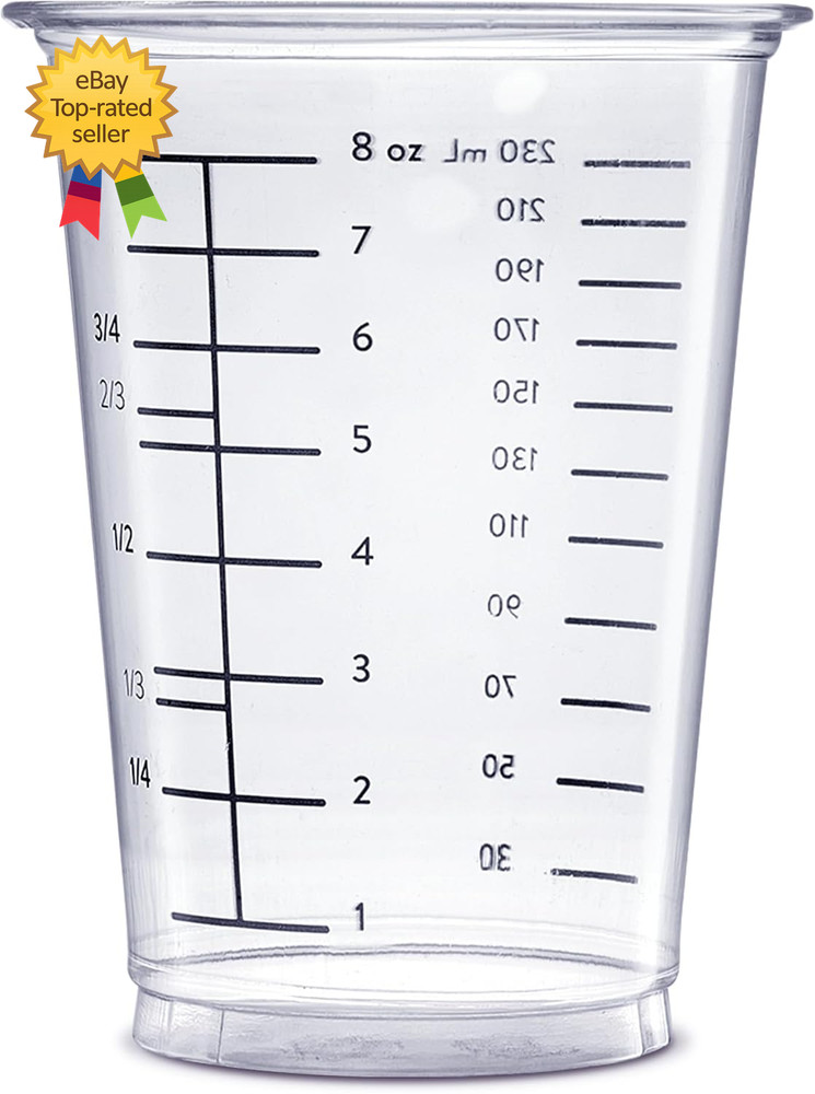 10 Oz Clear Plastic Measuring Cups Disposable Multipurpose Cups for Baking
