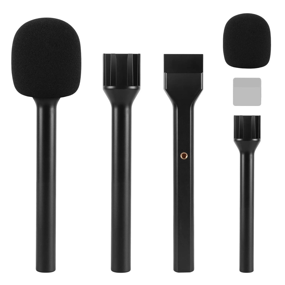 CaTeFo Microphone Interview Handle GO Handheld Adapter with Black