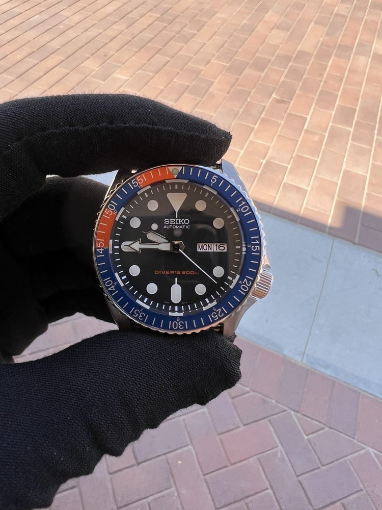 SKX007/SRPD Flat Bezel Insert - Blue/Orange/Silver - 5/55 - CT6108