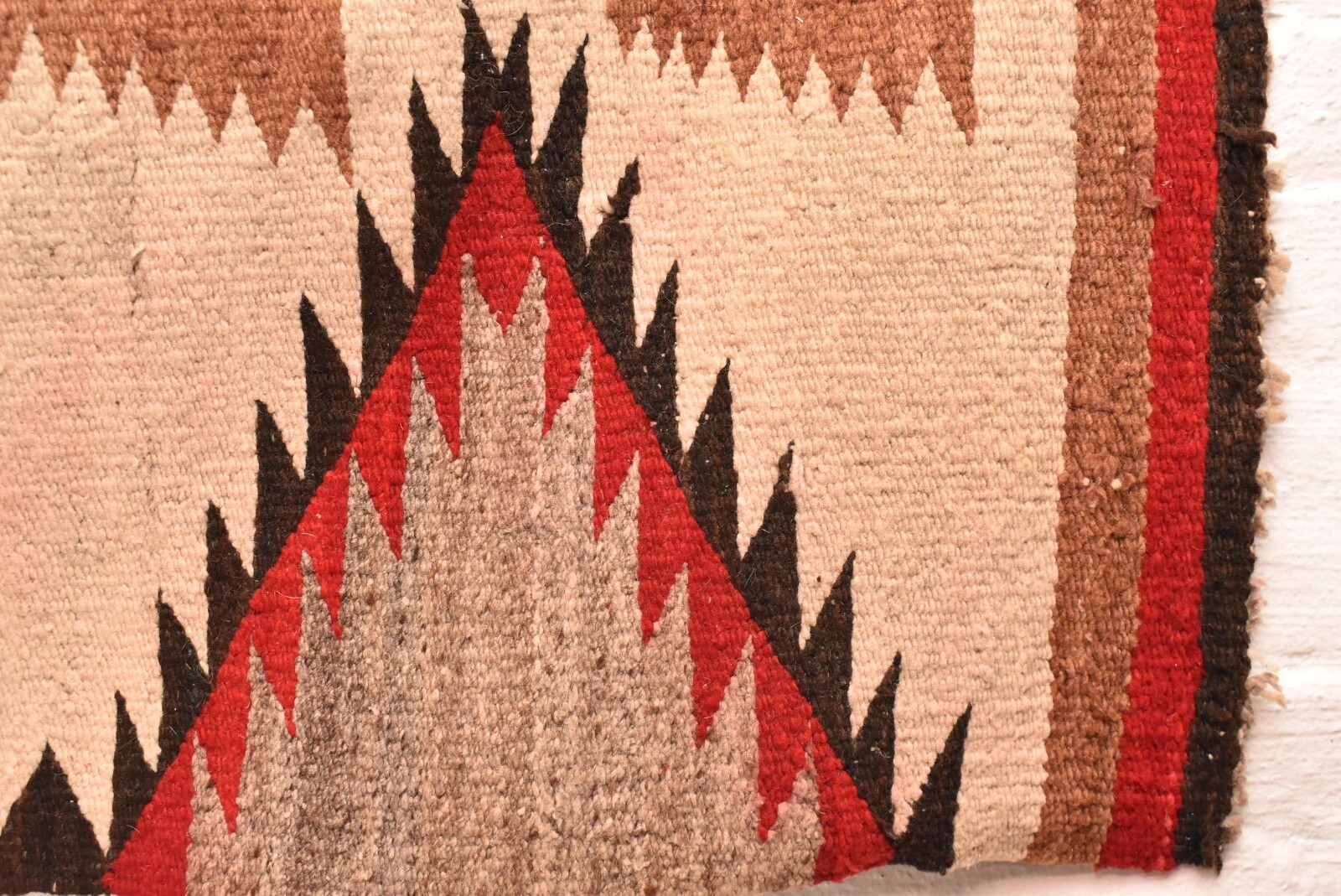 Antique Navajo Large Rug Native American Indian Weaving 62x31 Textile Vintage
