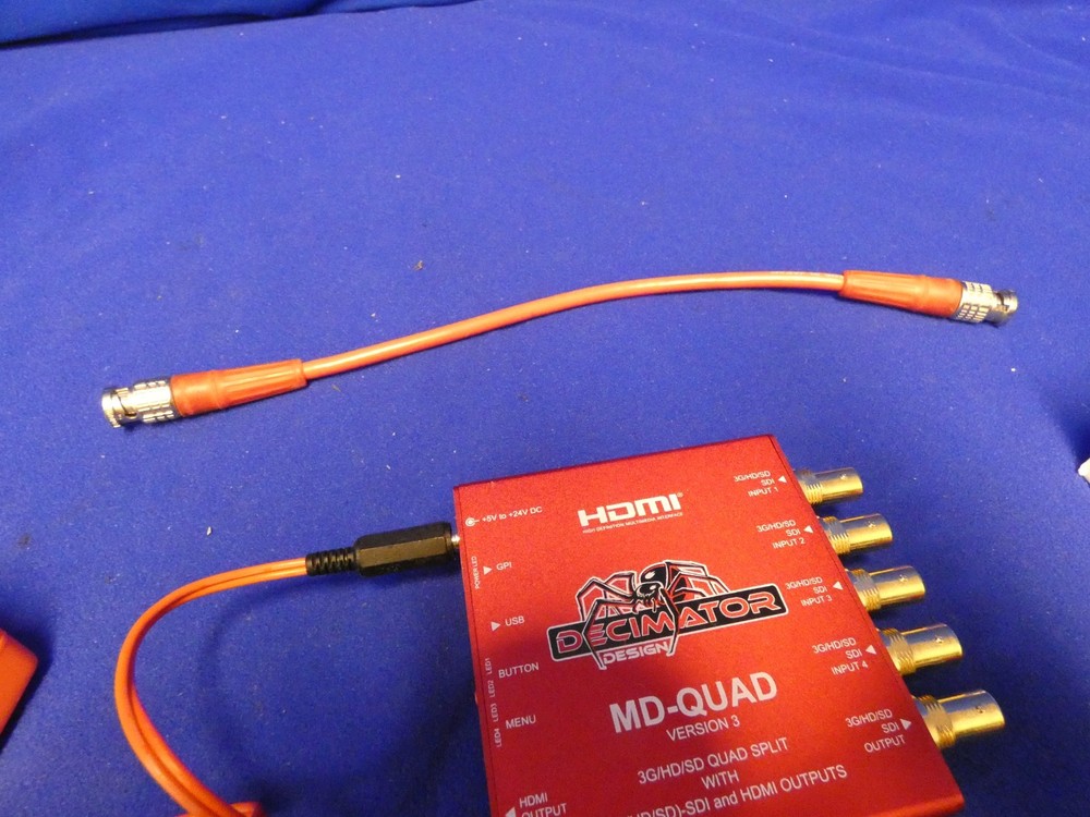 Decimator MD-QUAD Version 3 3G/HD/SD Quad Split Converter w/Power Pack 12V DC