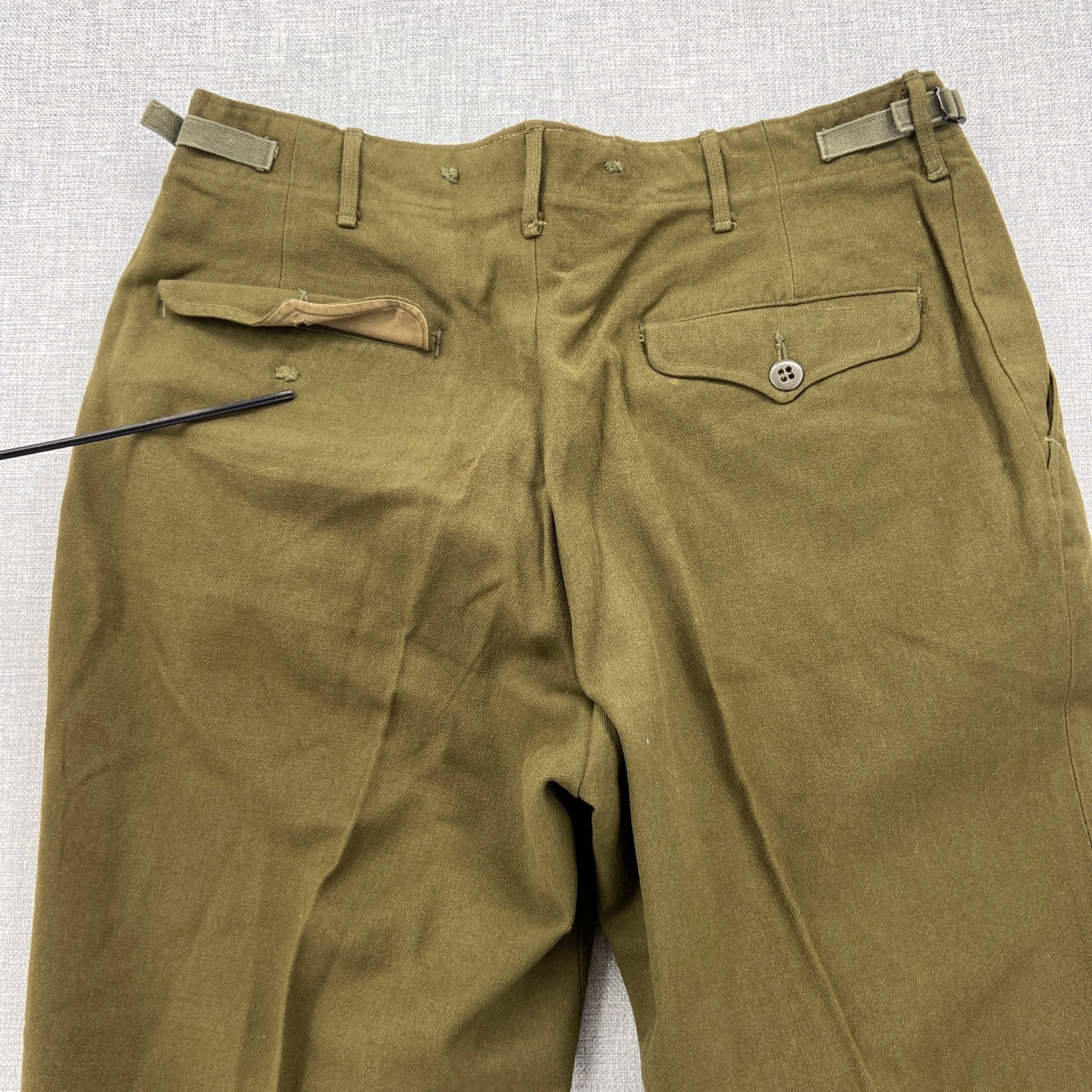 VTG 50s US Army M51 OG-108 Wool Field Trousers Men M Olive Military Workwear