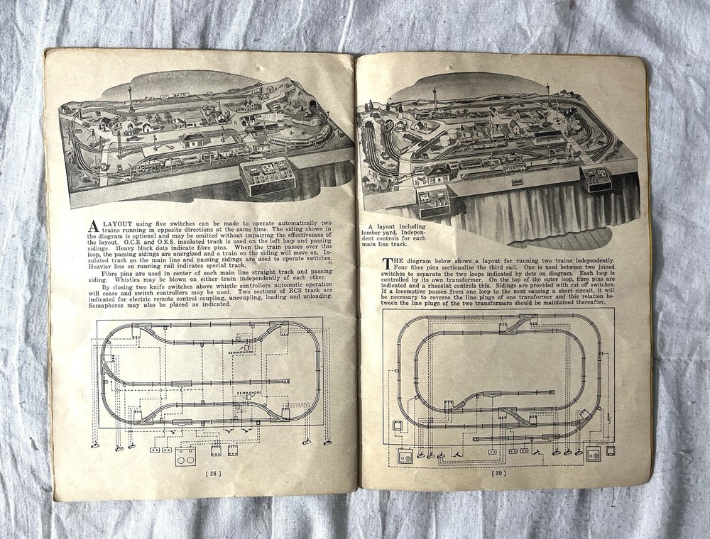 1939 Original Instructions For Assembling And Operating Lionel Trains 40 Pages