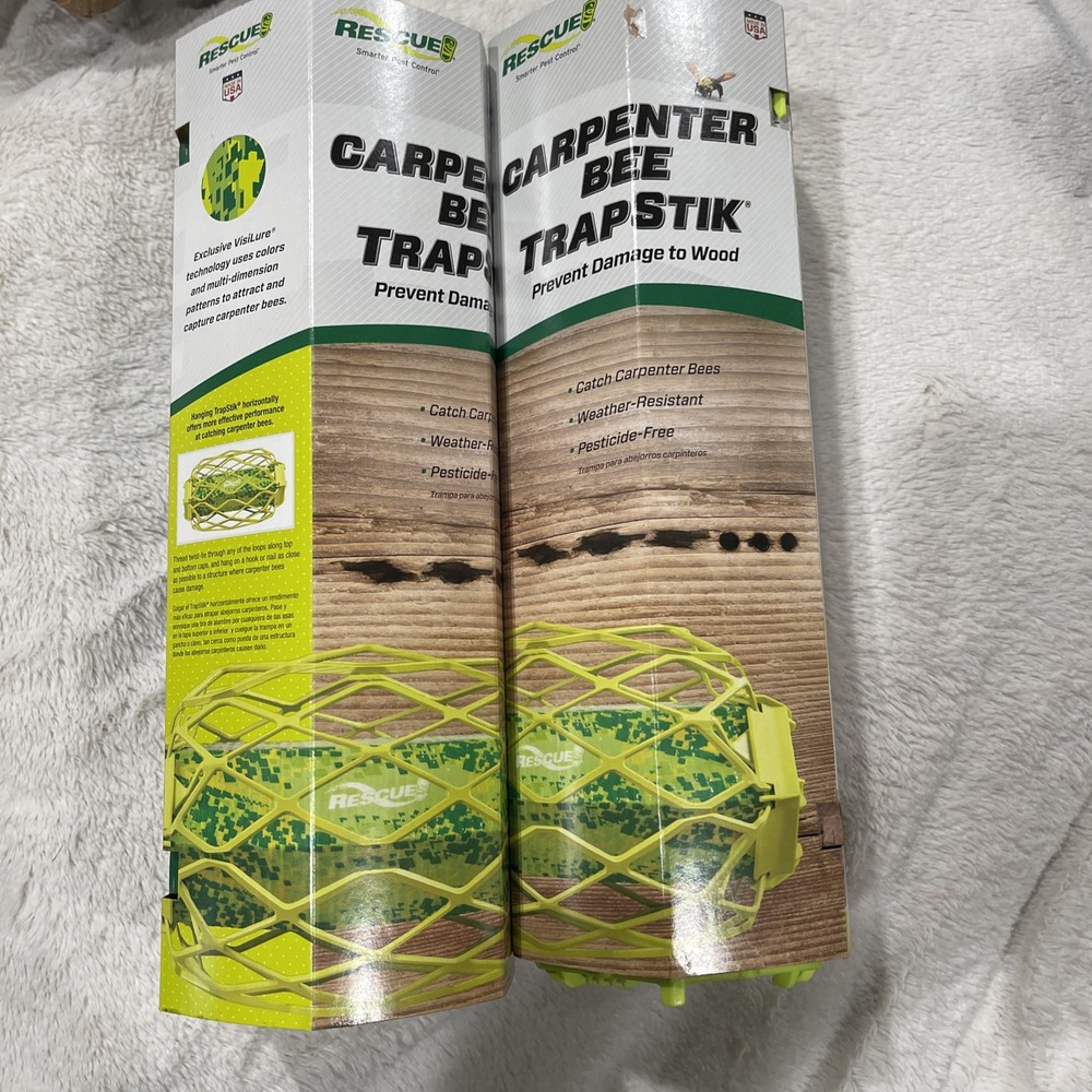 RESCUE! Carpenter Bee TrapStik – Catches Carpenter Bees. 2 Pack