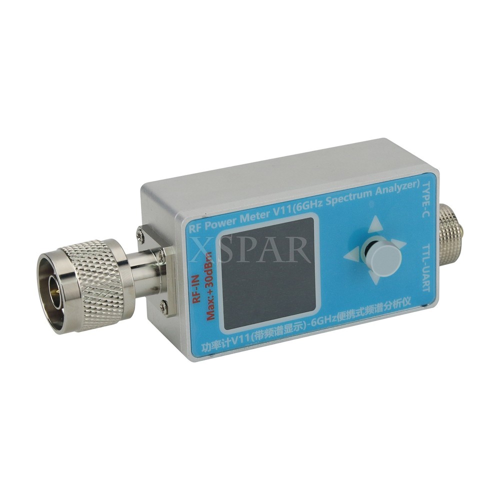 RF Power Meter V11&6GHz Spectrum Analyzer w/Type-C Cable+Data Cable+SMA Adapter