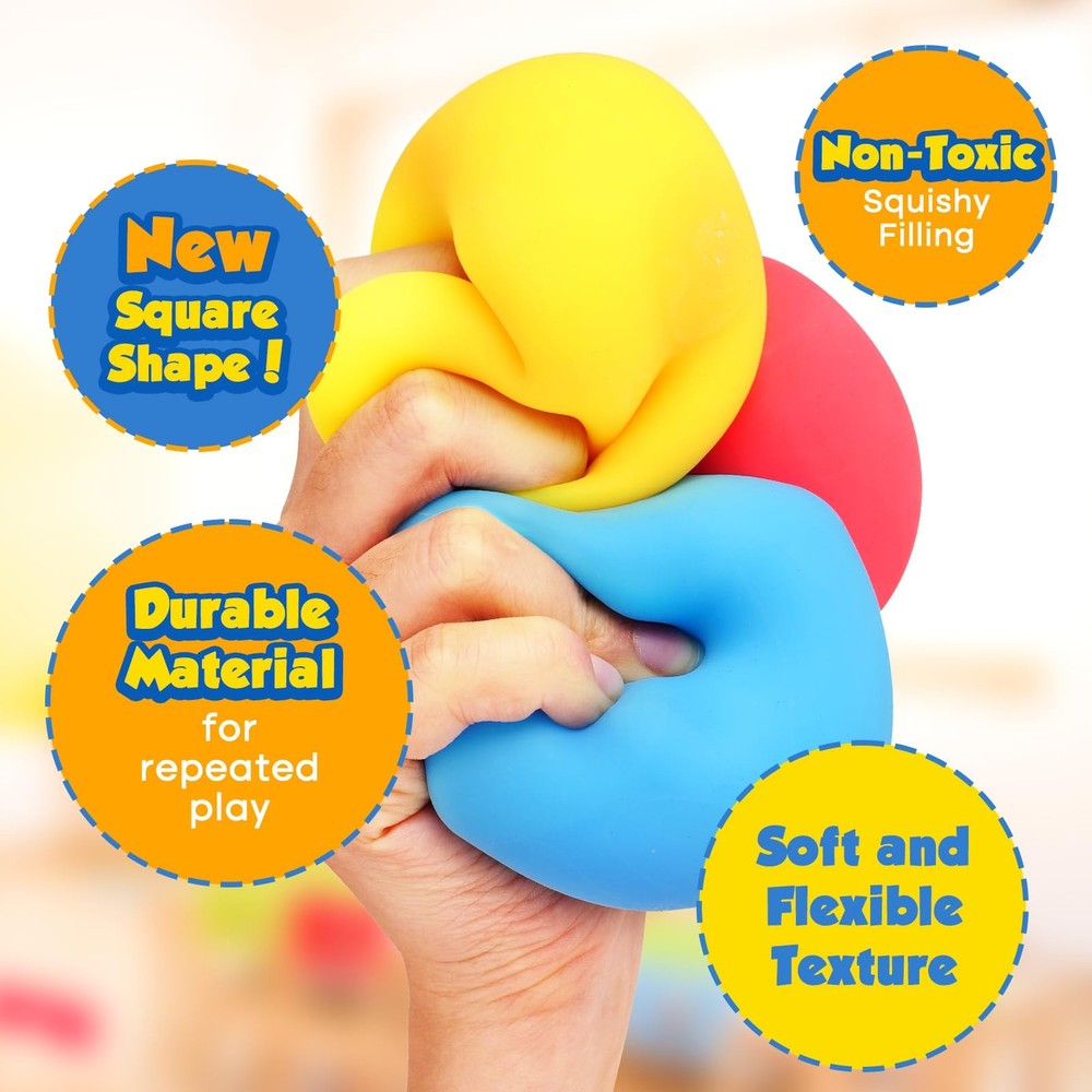 Squishy for , 8Pcs Dough Cube for , Pull Stretch Sensory Squeeze Toys, Classr...