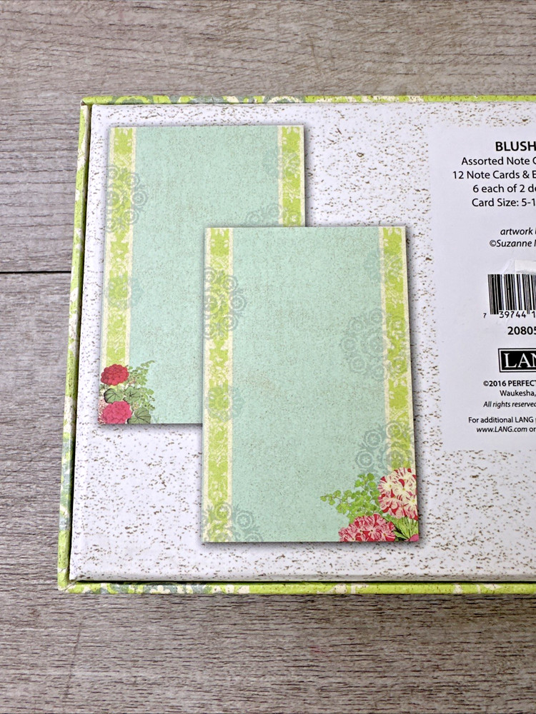 Lang Blush Notecard Set 12 Count w/Envelopes NEW Multicolor