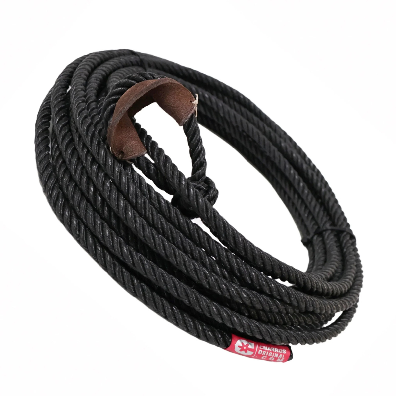 LIMITED - 58ft Black Charro Soga Para Florear Trick Rope