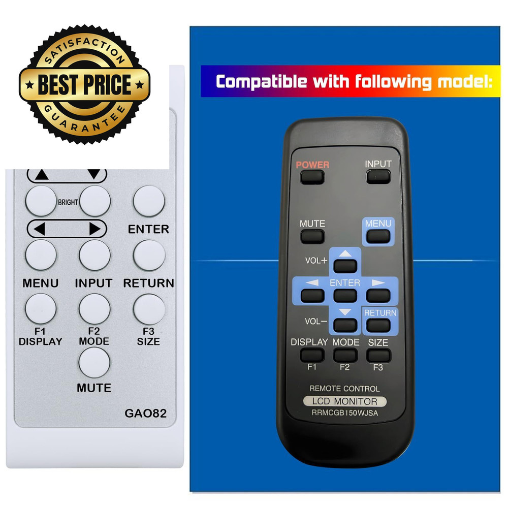 Replacement Remote Control for Sharp Display LCD Monitor Same with remote
