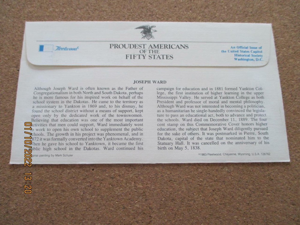 South Dakota: 6 Various First Day Covers