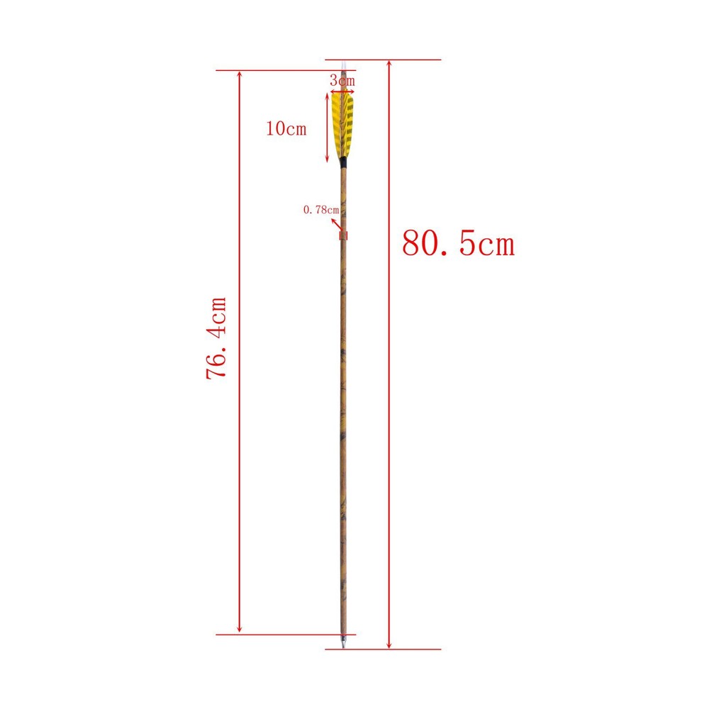 30" Carbon Arrows Camo SP500 Turkey Feather Removable Tips Compound Bow Target