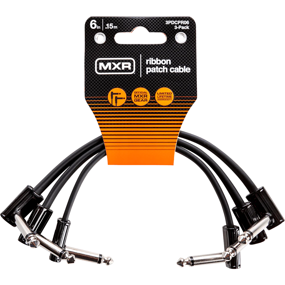 MXR 6-Inch Ribbon Patch Cables, 3-Pack – 3PDCPR06