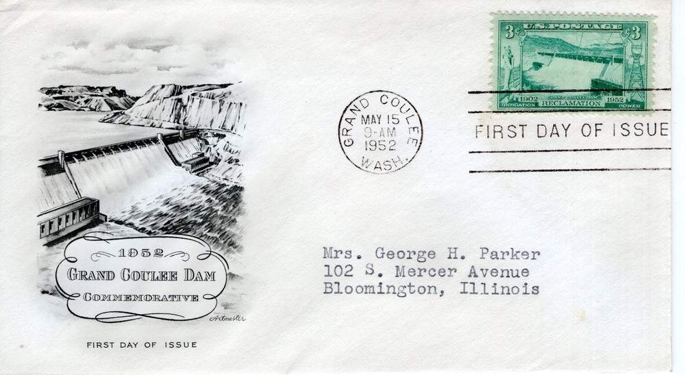 GRAND COULEE DAM COMMEMORATIVE  - 1952 - DC496
