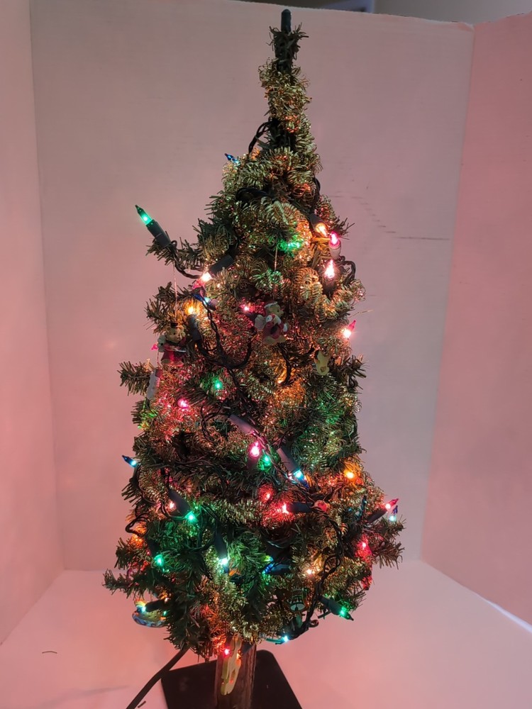 25" Mini  Lighted Christmas Tree with Ornaments