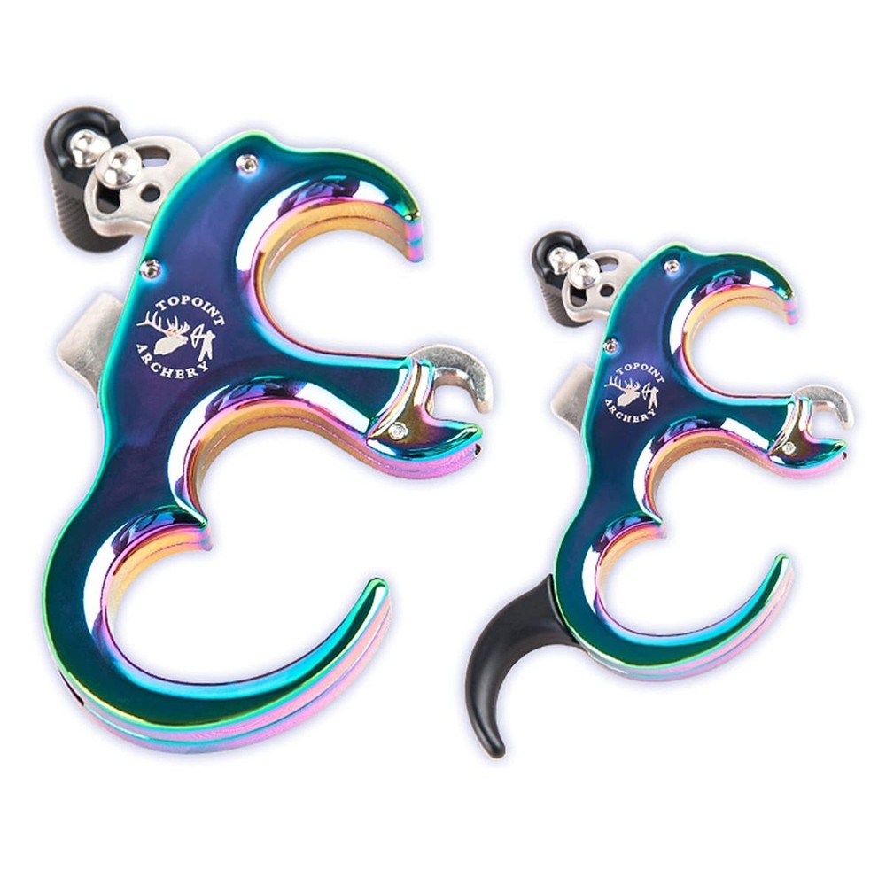 Compound Bow Release Aid Thumb Release 3/4 Fingers Adjustable Automatic Thumb...