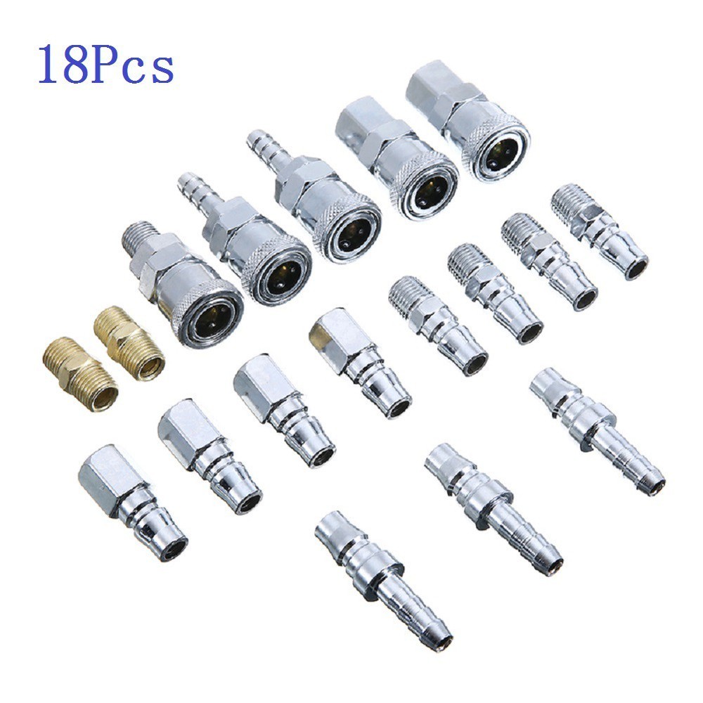 Precision Engineered Air Hose Fittings for Mechanical Applications 18Pc Pack