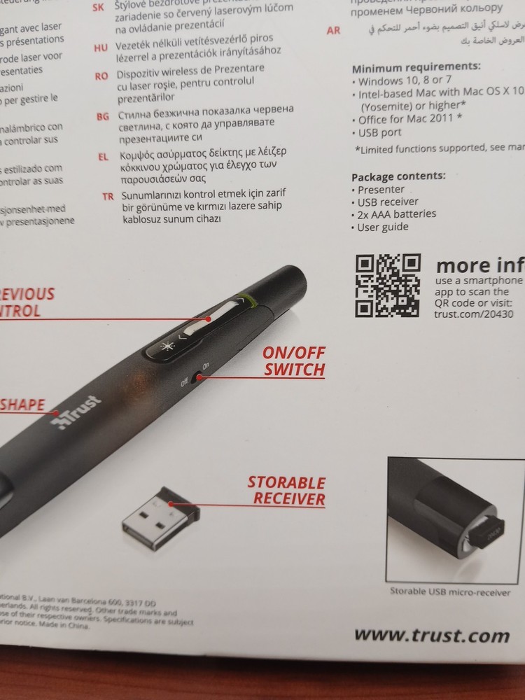 Power point MAC Presentation Remote Wireless USB PPT Presenter Laser Pointer