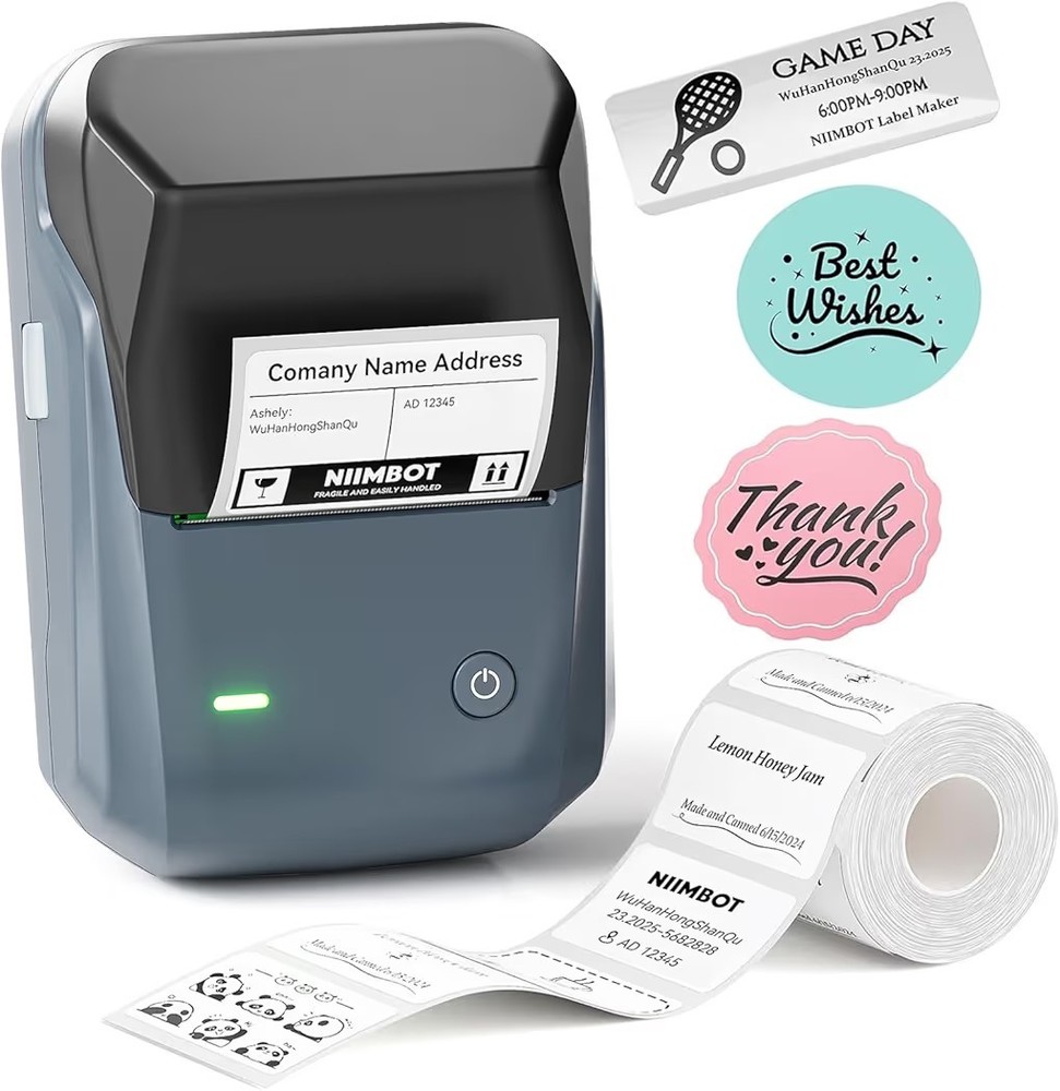 Label Maker Machine, Thermal Label Printer Easy to Use for Office, Home,...
