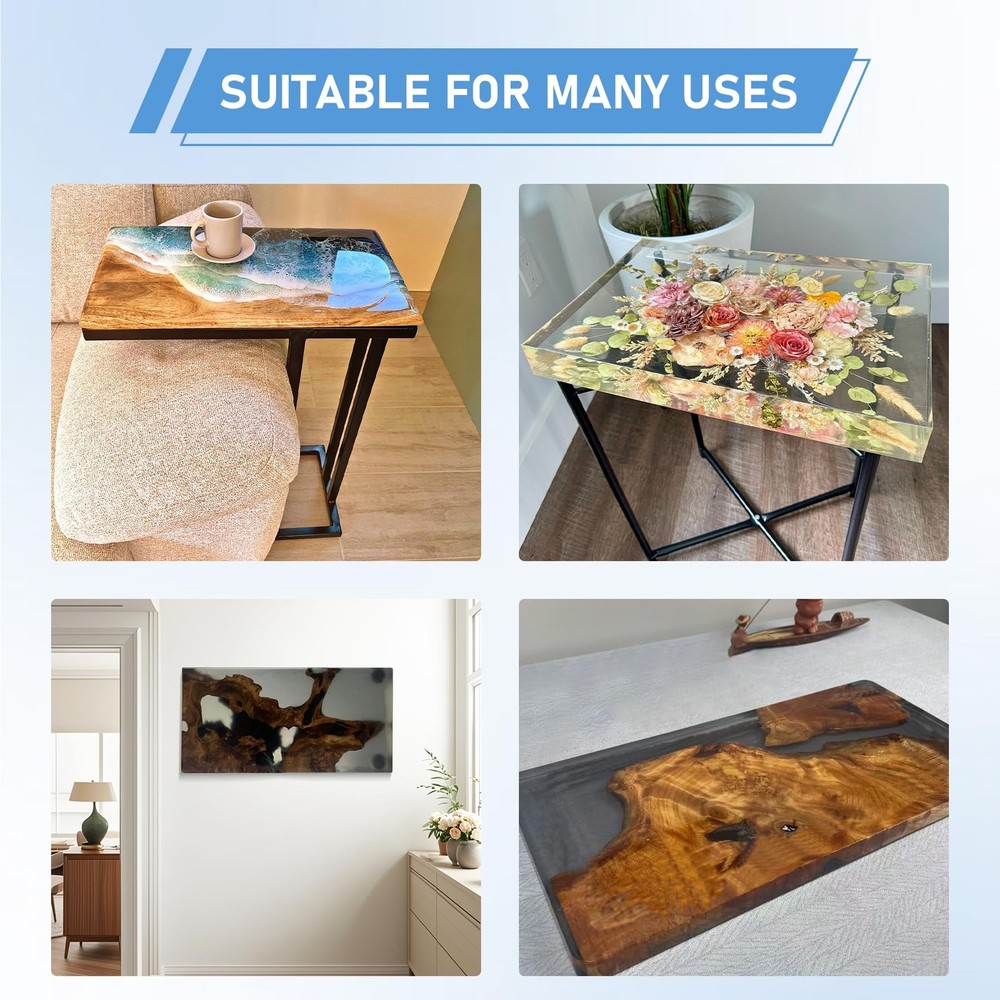 Extra Large Epoxy Resin Mold 22.63 x 11.81 x 1.38 inches, Rectangular