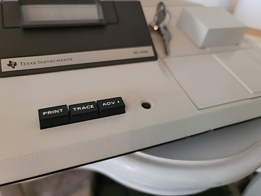 Texas Instruments PC-100C Thermal Print Security Cradle & Thermal Paper