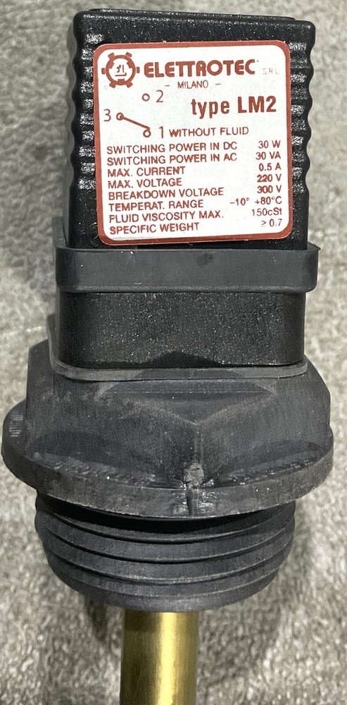 ELETTROTEC LM2 Float Level Switch 220 VOLT 30 Watt .05A  JETS-D LJ115D/WP