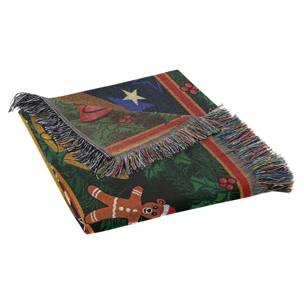 Howdy Santa Woven Tapestry Throw Blanket