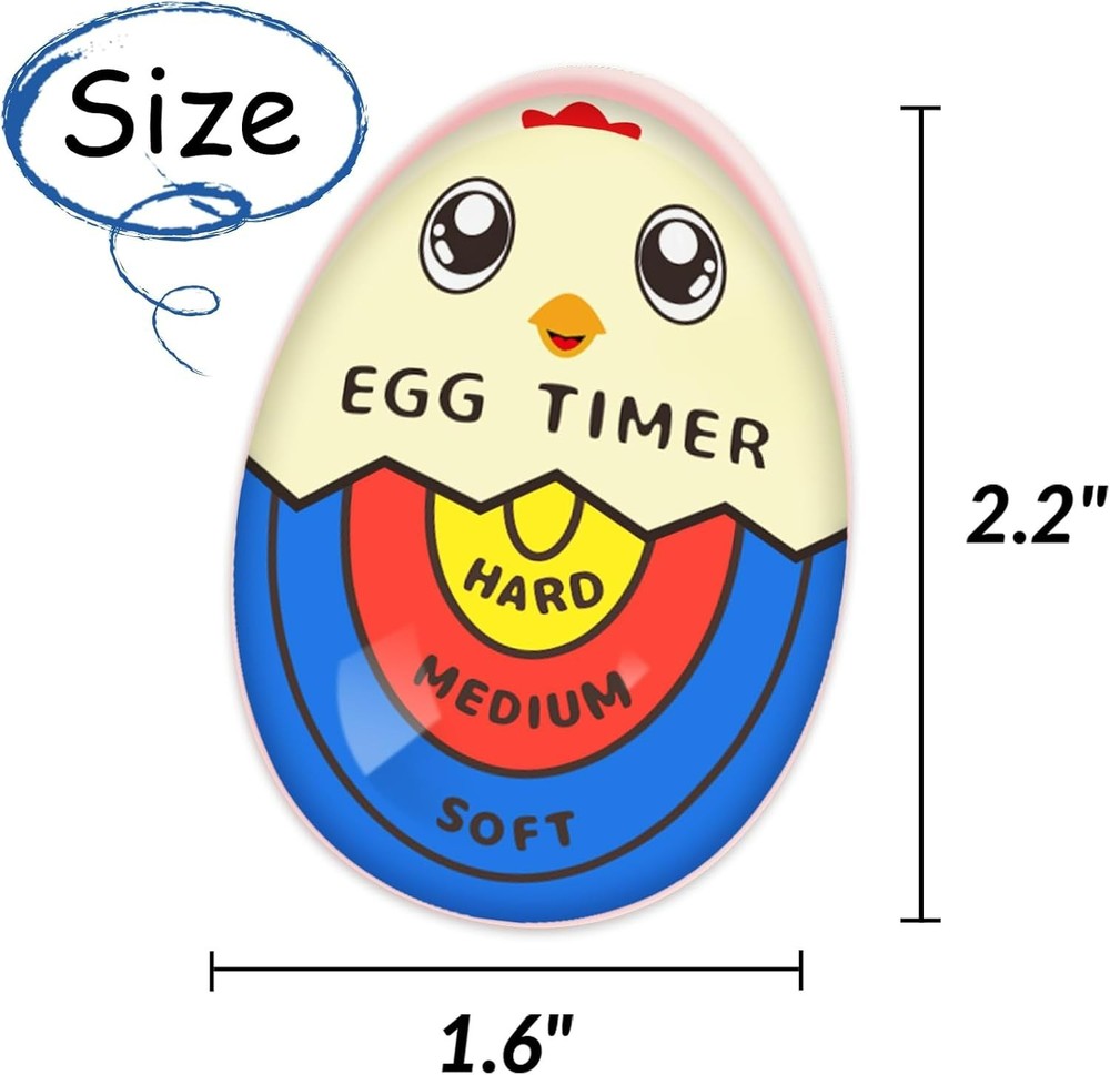 Tricolor Egg Timer for Perfect Boiled Eggs - Color-Changing Precision Cooking