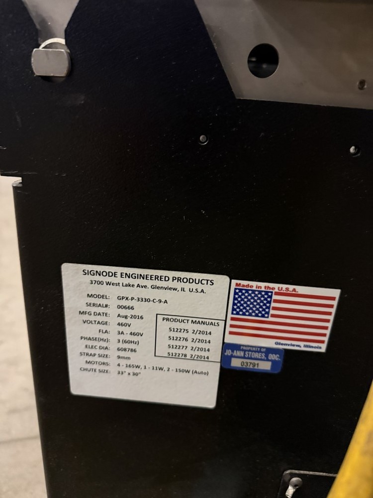 Signode Automatic Strapping Machine - GPX-P-3330-C-9-A