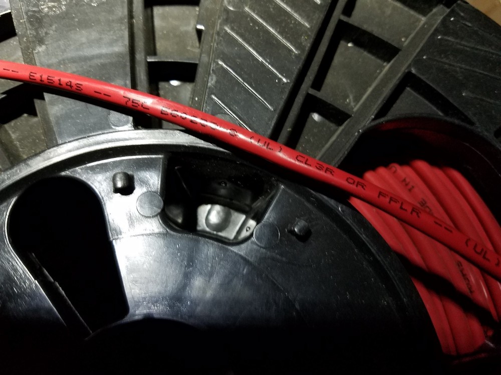 Carol E1514S 16/4C Solid Riser Fire Alarm/Security Cable Wire FPLR Red /100ft