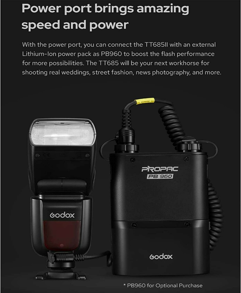 GODOX TT685II-C Flash for Canon Speedlight Camera Flash E-TTL Speedlite HSS