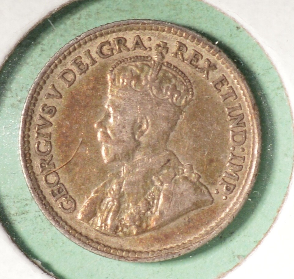1919 - Canada Silver Five Cents - INV#B-553