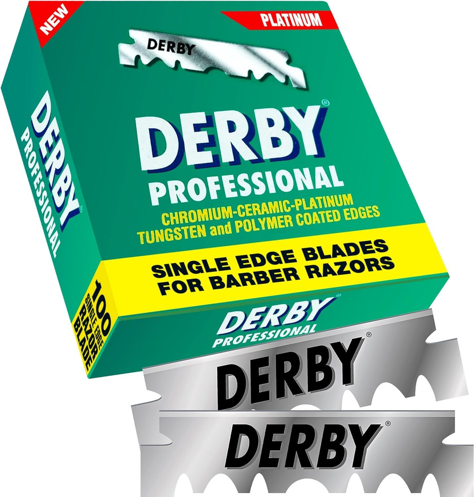 Derby Professional Single Edge Razor Blades, 100 Count