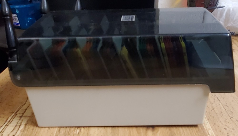 ALS Computermate Floppy Disk Organizer Holder Case Holds 50 Has 34