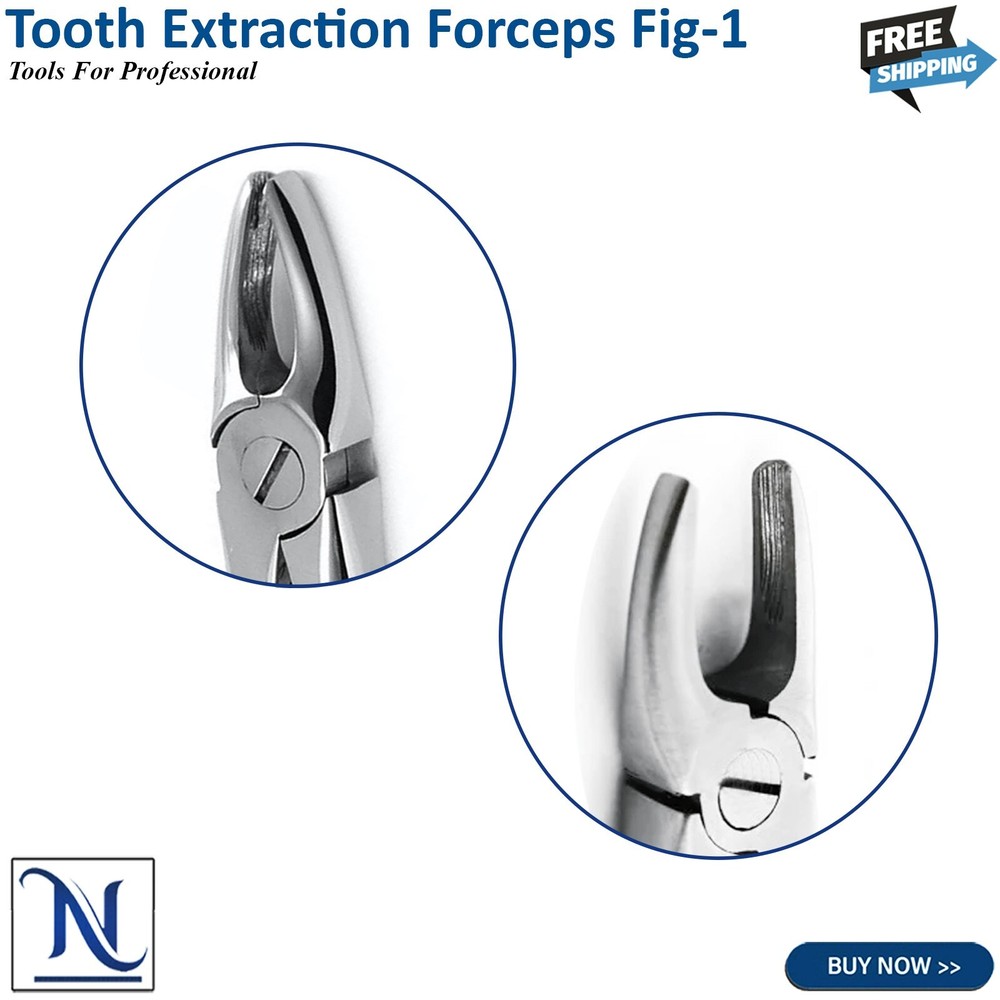 Dental Fig-1 Tooth Extraction Forceps Surgical Upper Root Incisors Instruments