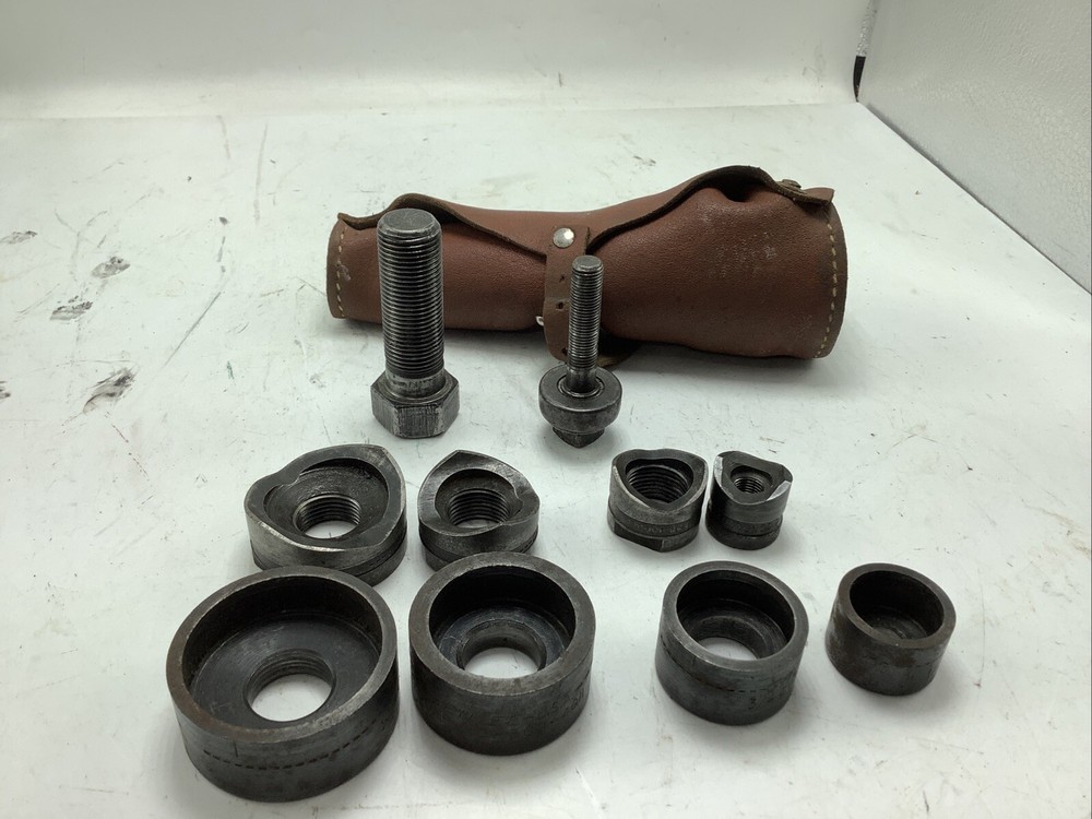 Greenlee Knockout Punch Set No. 735 In Leather Case Nice