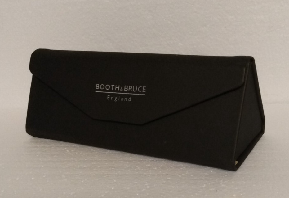 Booth & Bruce Triangle Eye Glass Case Collapsible Greyish Green