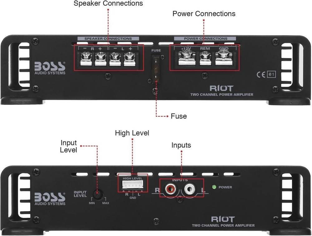 200W 2 Channel Car Amplifier - Sound with Full Range & Subwoofer Support