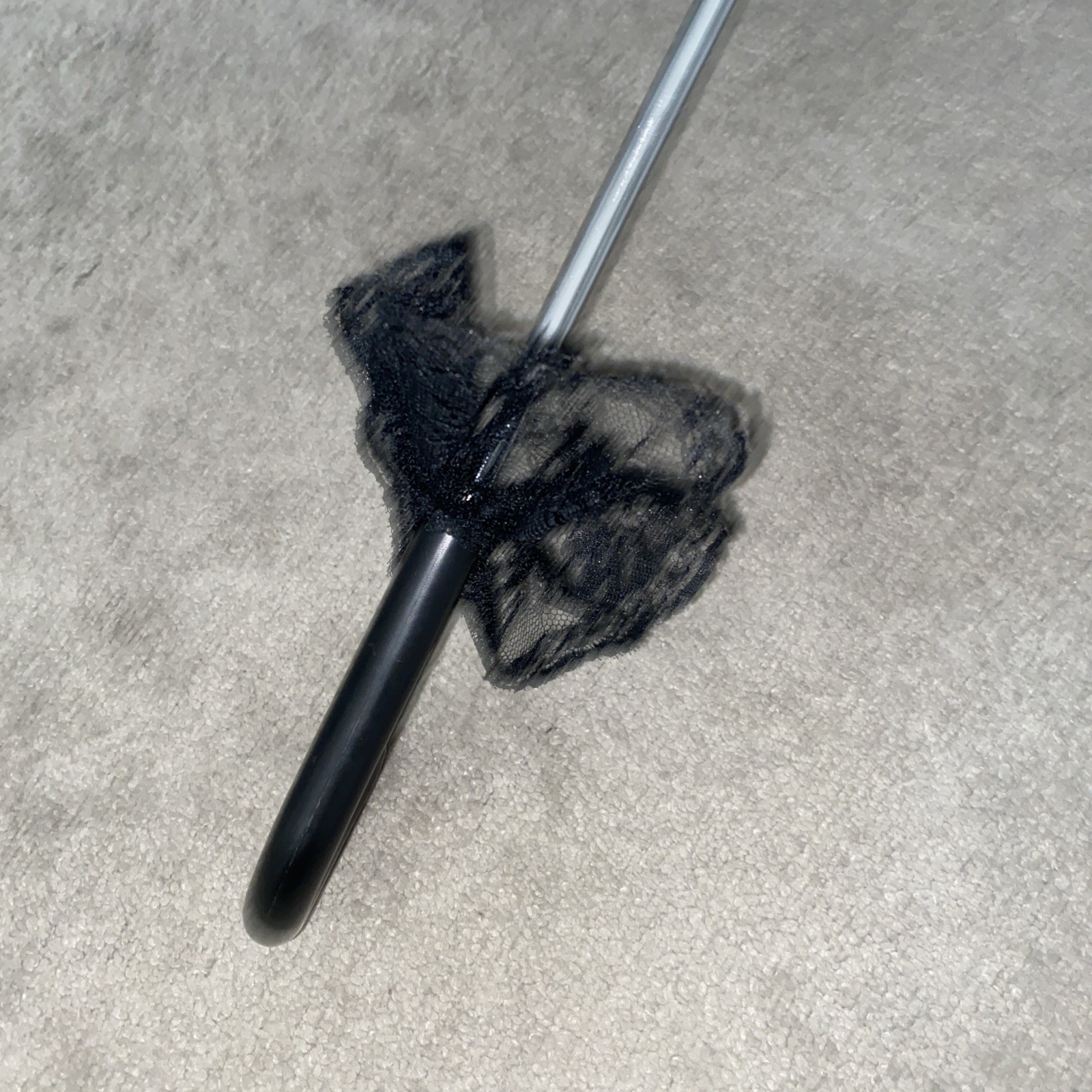 Goth Gothic Cosplay Wedding Bride Bridal Umbrella Parasol Black Lace