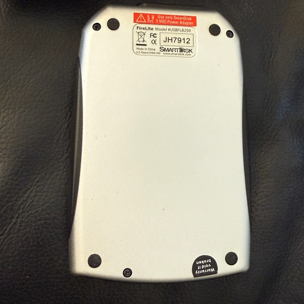 SMARTDISK FIRELITE HARD DRIVE USBFLB250 USB 2.0 EXTERNAL GRAY CABLE INSTRUCTIONS