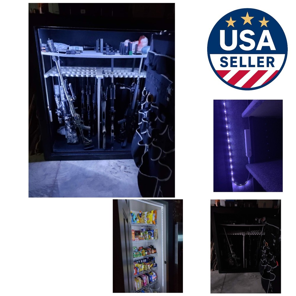 Discreet Motion Sensor LED Light for Gun Safes - 12ft, Waterproof, Adjustable