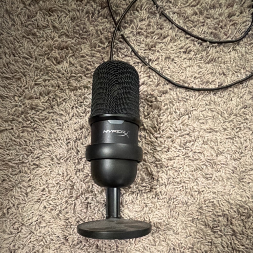 HyperX USB Freestanding Computer Microphone Black with Stand for PC and Laptop