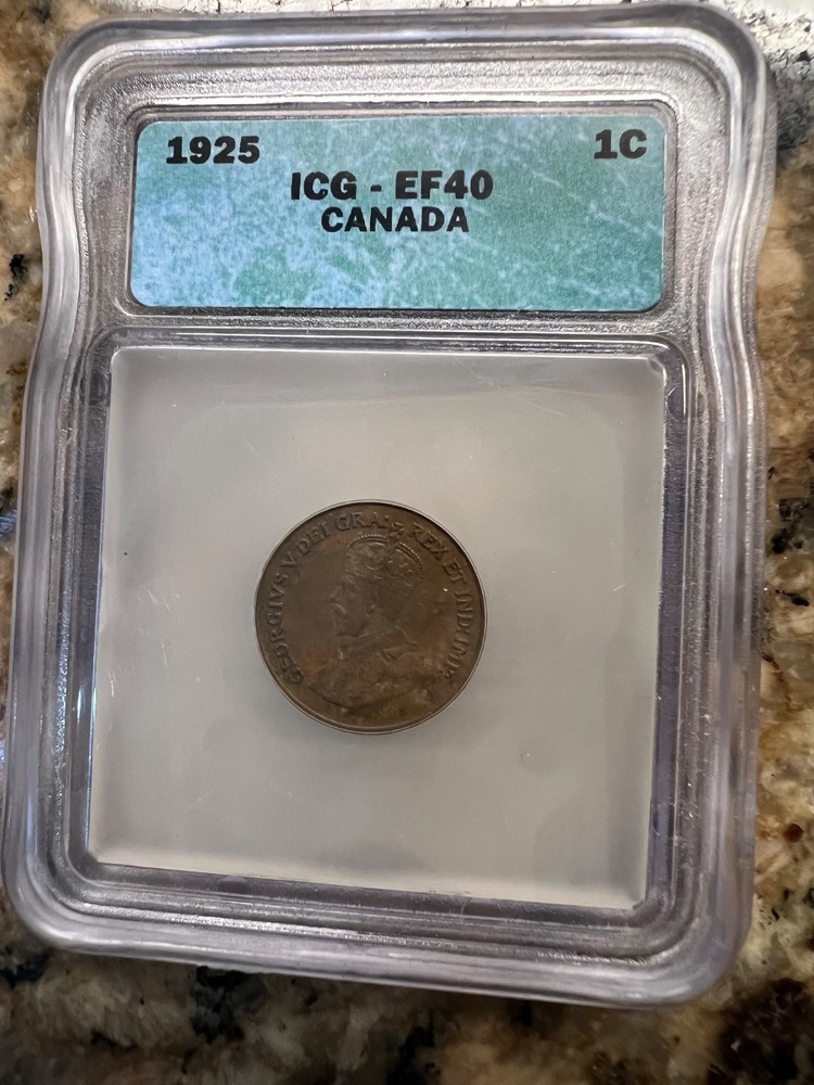 Canada, Cent, 1925, Very Fine, Nice Detail, Key Date