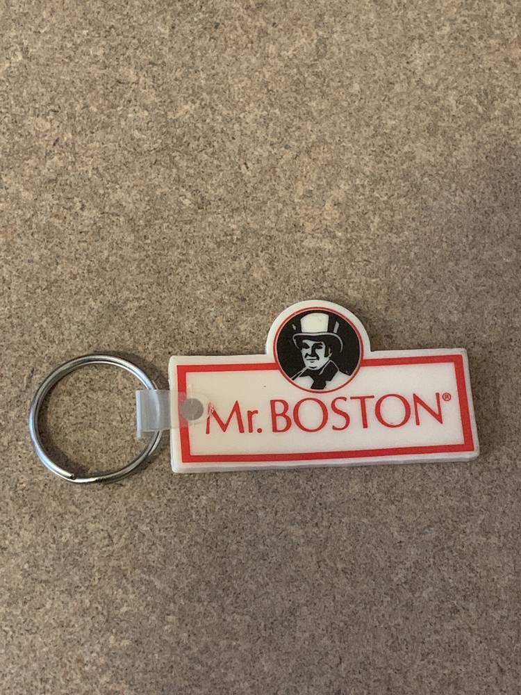 VINTAGE “MR. BOSTON” VODKA ALCOHOL KEYCHAIN