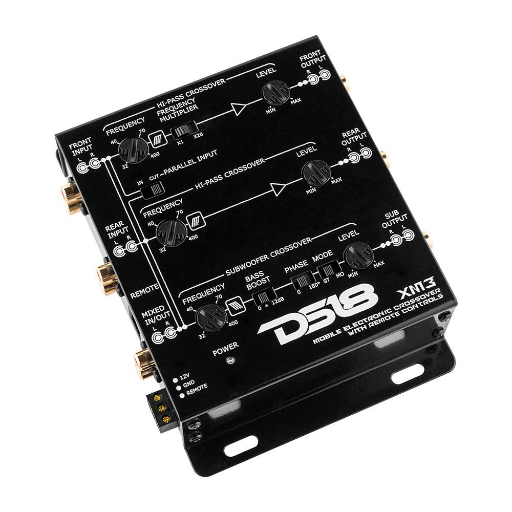 DS18 DS-XM3 Two-to-Three Way Electronic Crossover with Remote Control