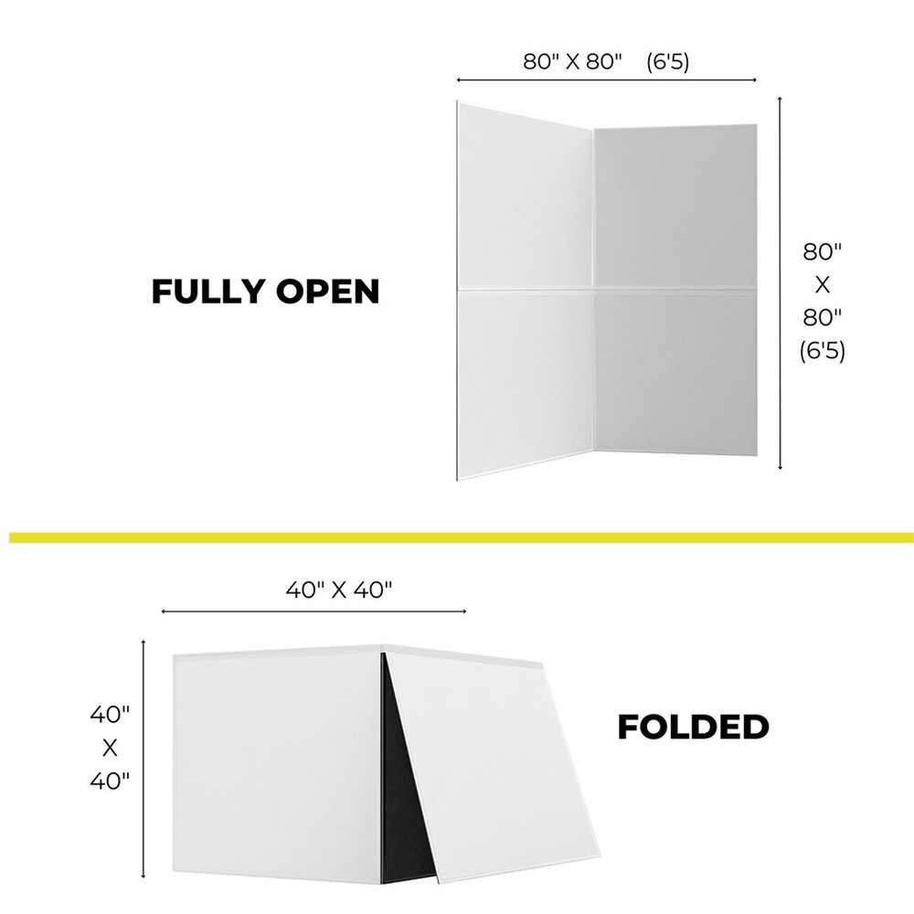 V-FLAT WORLD Foldable V-Flat 2.0, Black/White #00120
